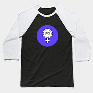 Feminist Symbol Icon - fist with Venus symbol Baseball T-Shirt